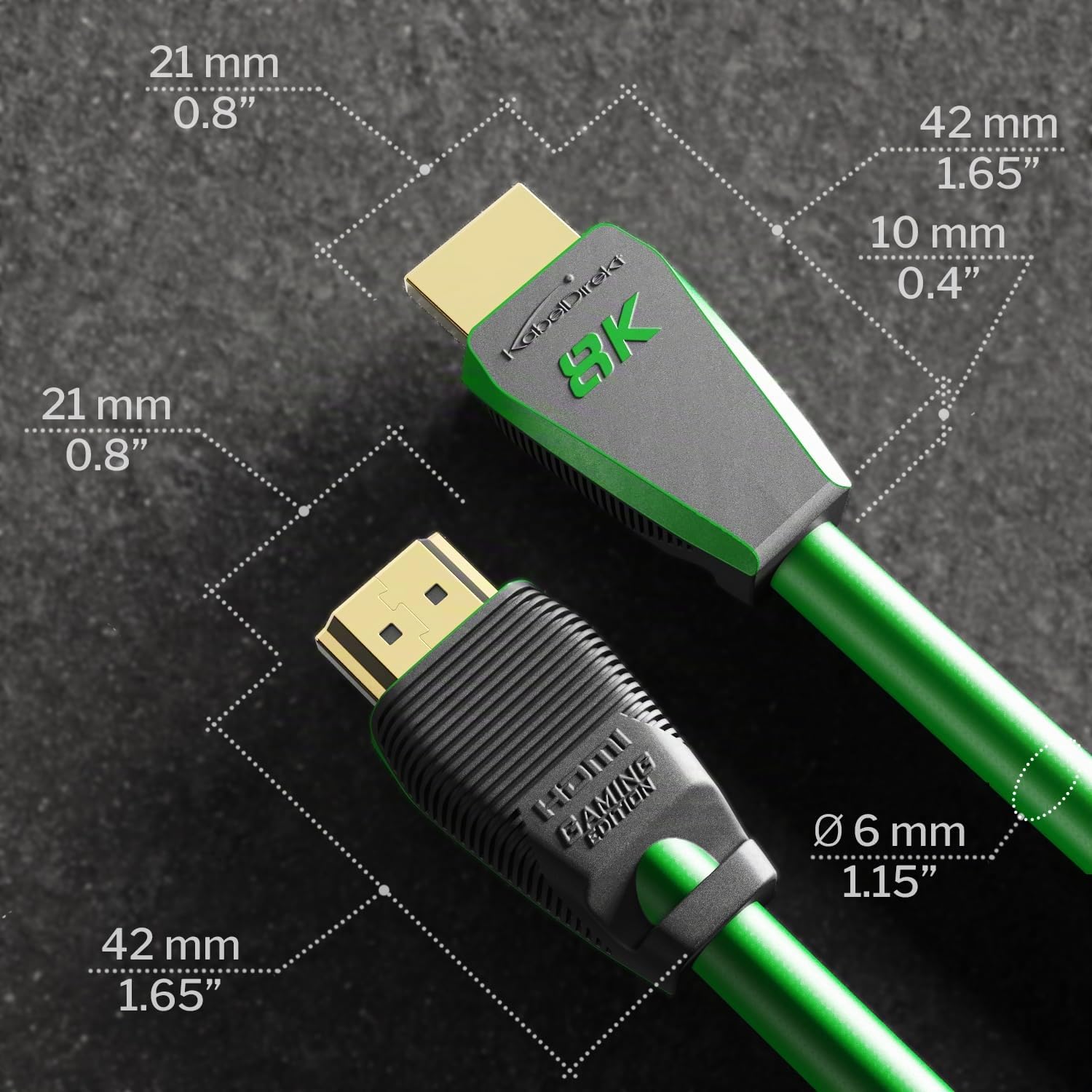 Thumbnail 4 de KabelDirekt Cavo HDMI 2.1 8K 3 m – Edizione Gamer Certificata, Ultra High Speed 48G