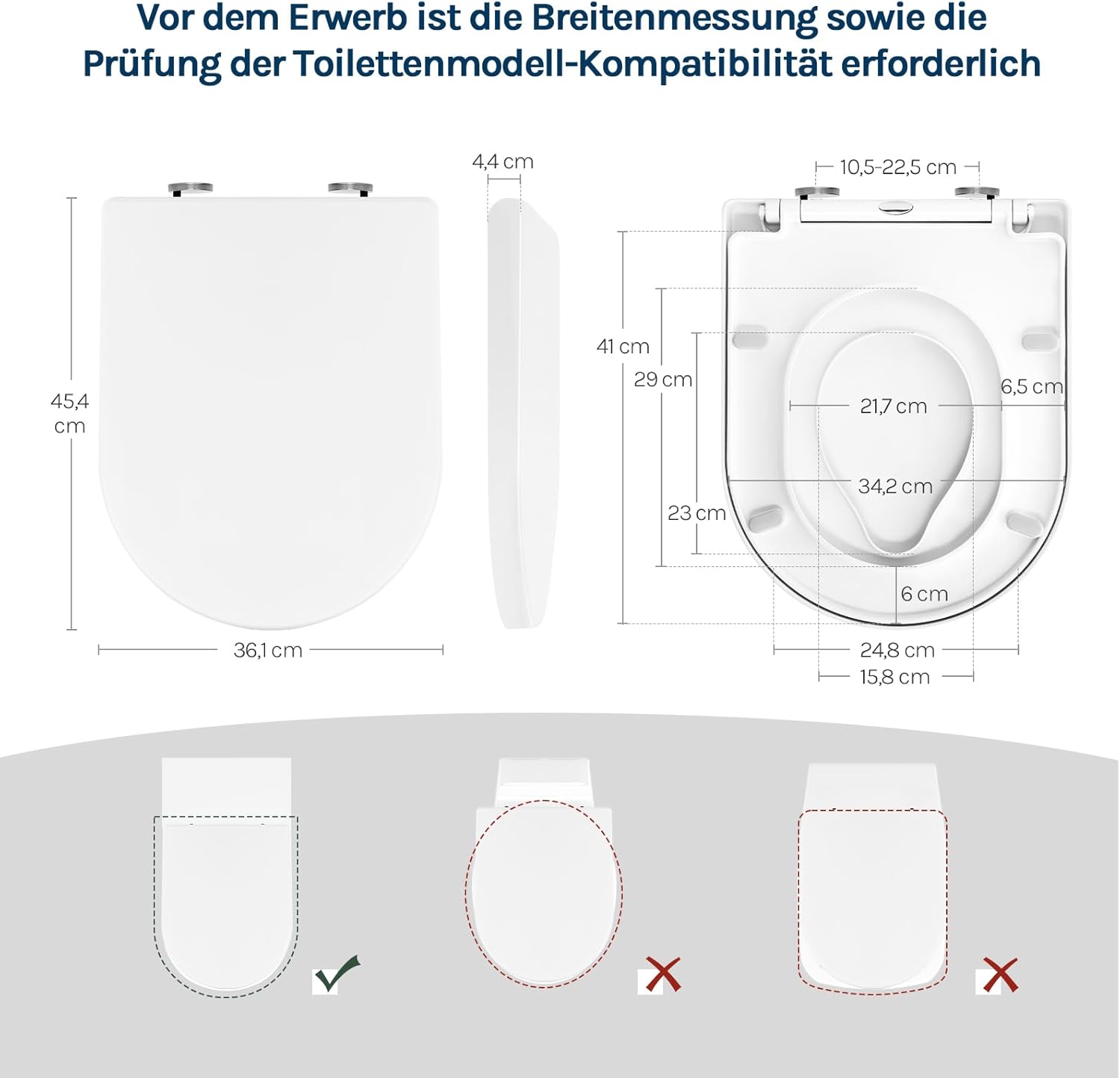 Thumbnail 5 de WOLTU Toilettendeckel mit Kindersitz und Absenkautomatik für Familie (D-Form)