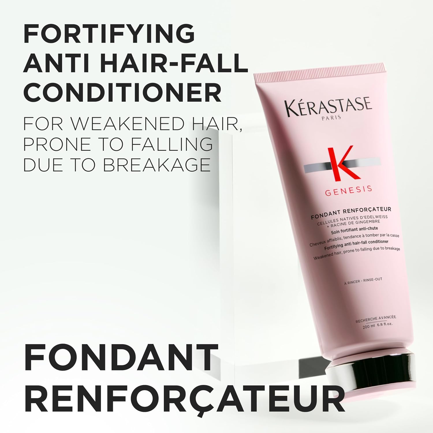 Detalle de Kérastase Genesis Fortifying Conditioner (Ginger Root & Edelweiss Native Cells) – anti hair-fall conditioner for weakened hair