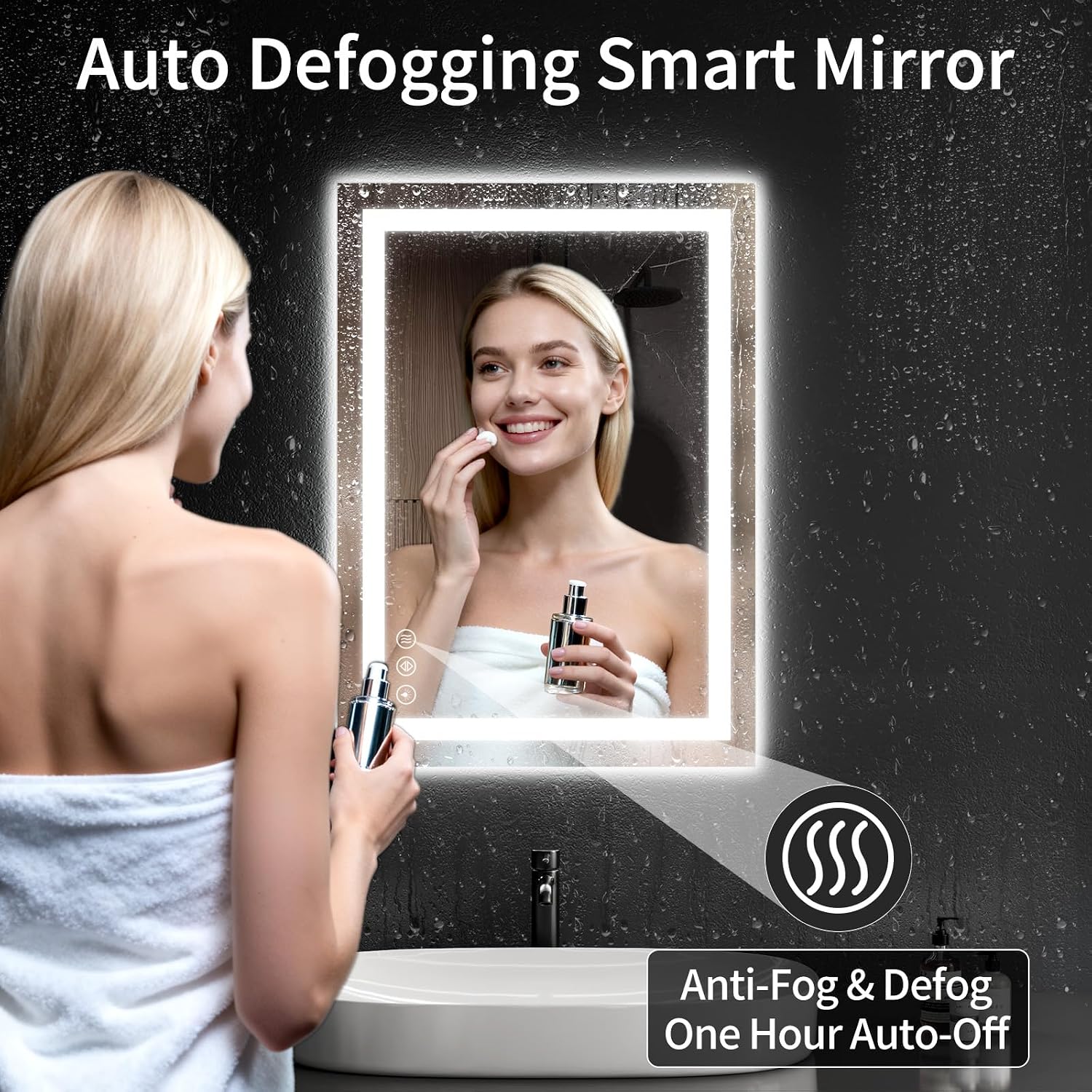 Detalle de WISSMIELS LED Bathroom Mirror, 20" x 28