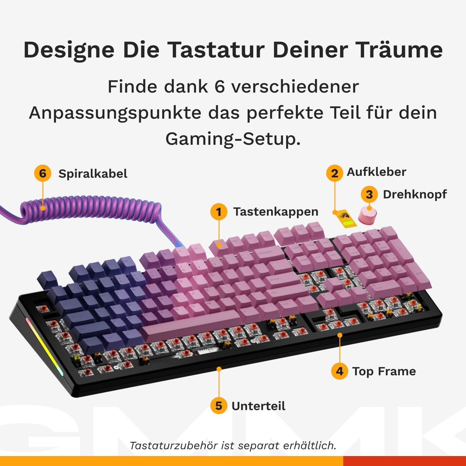 Thumbnail 2 de GLORIOUS Gaming GMMK 3 PRO Barebones – 100% Hot-Swap Tastaturset mit Vollaluminiumgehäuse (ISO/EU)