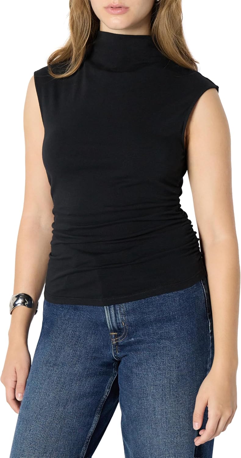 Detalle de Amazon Essentials Slim-Fit Sleeveless High-Neck Top