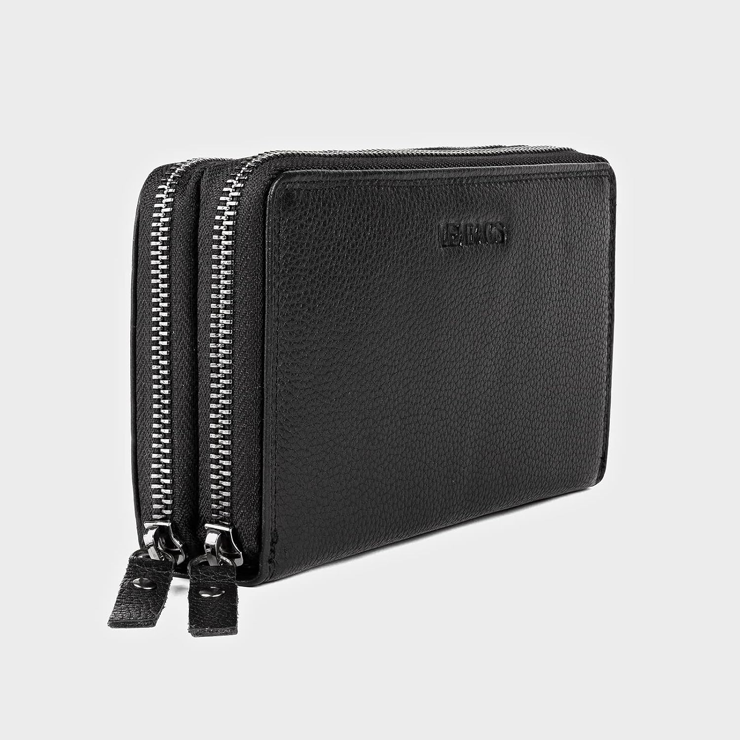 Thumbnail 6 de LEABAGS Damen-Leder-Geldbörse XXL mit RFID-/NFC-Schutz, Echtleder und großem Portemonnaie (29 Kartenfächer, doppelter Reißverschluss)