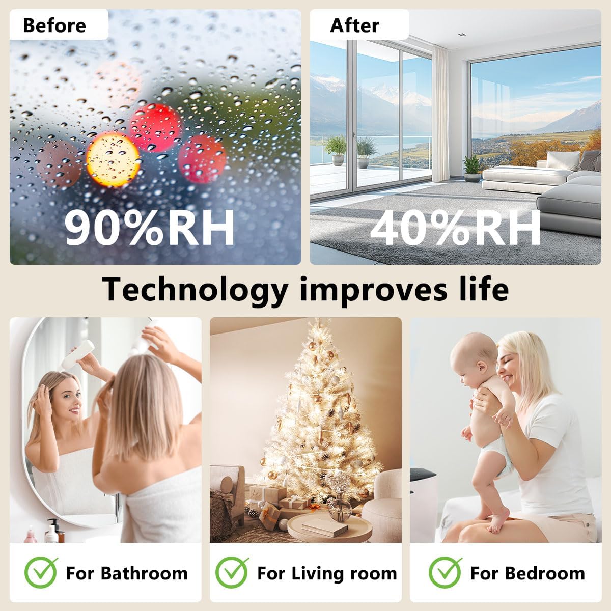 Thumbnail 6 de Small Dehumidifier 1800ML for 230 ft² 🏠