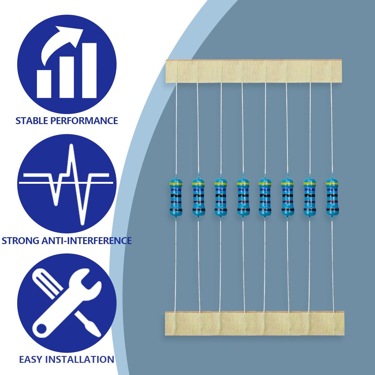 Thumbnail 5 de Innfeeltech 47K 1/2W Metallfilm Widerstände 🔧