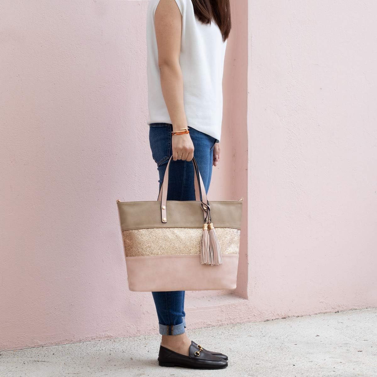 Thumbnail 2 de CRAZYCHIC Sac à Main Paillette 33 cm