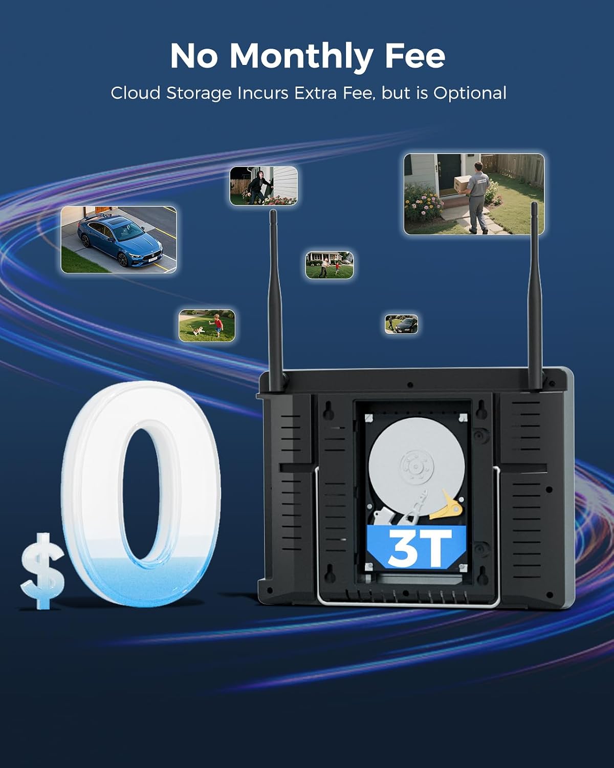 Thumbnail 3 de Hiseeu 16CH Expandable 4K NVR System 3TB