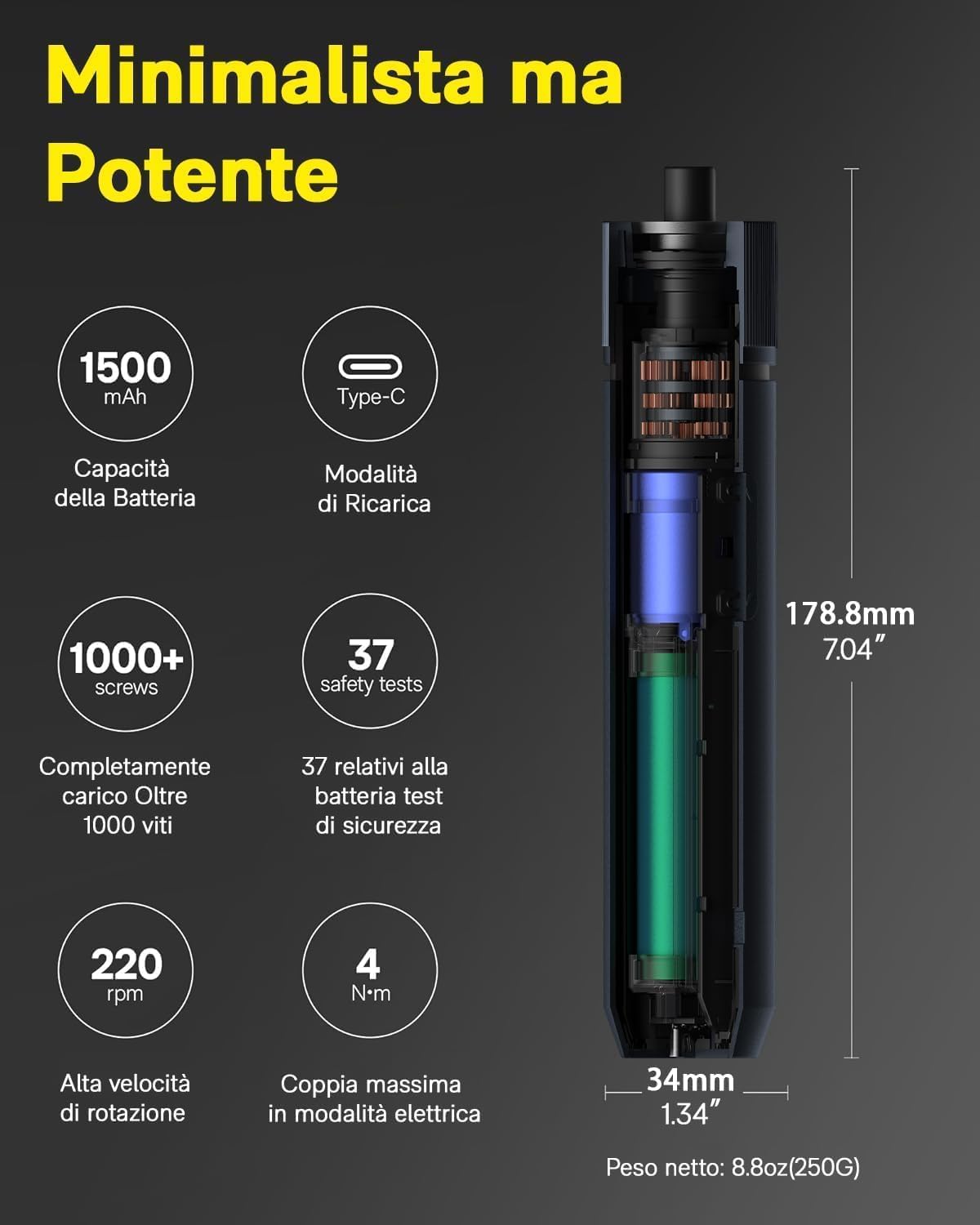 Thumbnail 4 de HOTO 3.6V Cacciavite elettrico 1500 mAh