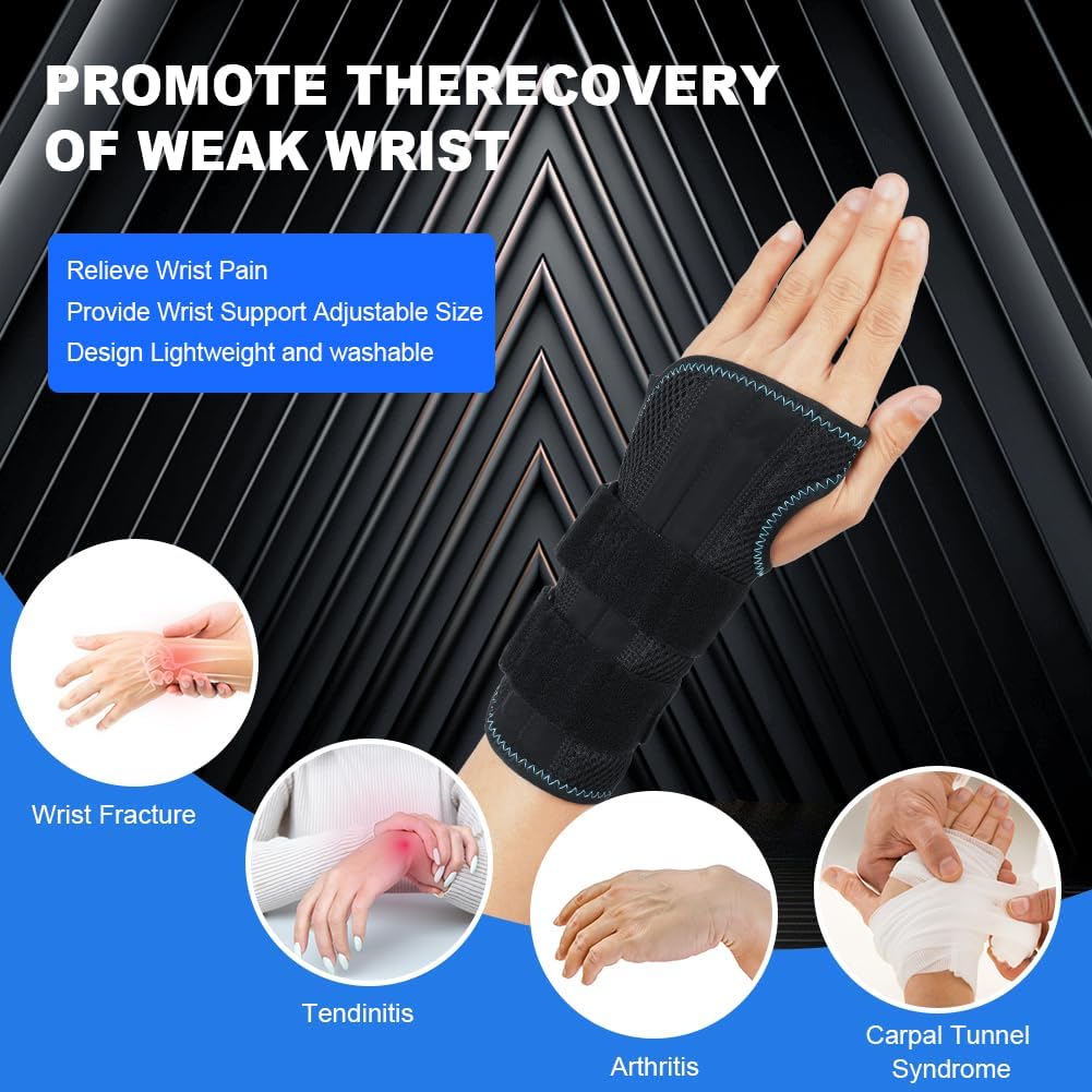 Thumbnail 3 de AOGOE Orthese Poignet – Attelle Poignet Réglable à 3 Éclisses Métalliques