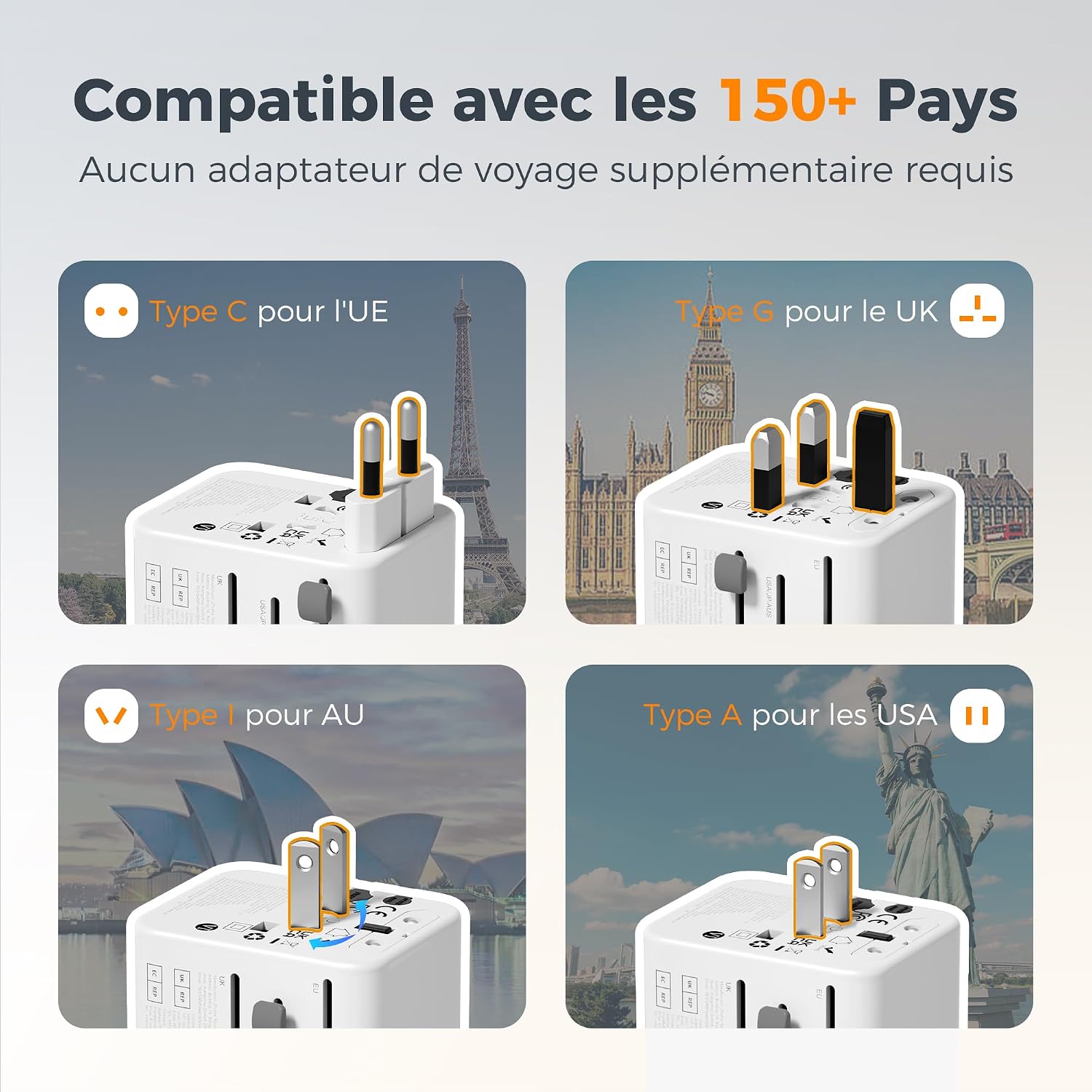 Thumbnail 1 de TESSAN Adaptateur universel de voyage 🔌