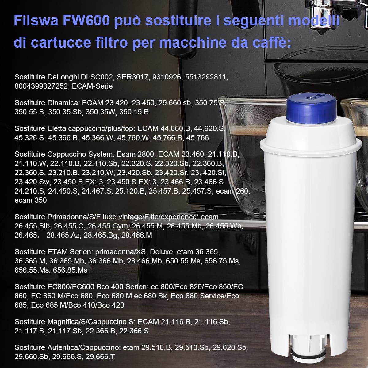 Thumbnail 6 de Filtro Acqua Addolcitore compatibile per Macchine Delonghi – DLSC002 e modelli ESAM/ECAM