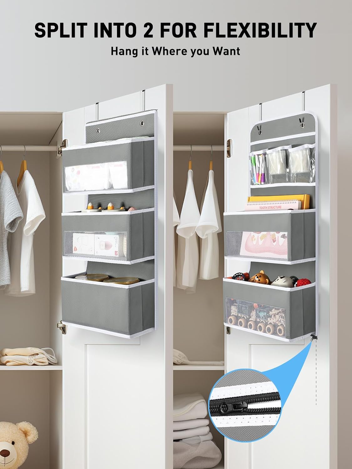 Thumbnail 1 de Yecaye Organization and Storage 01 6-Tier Over-the-Door Organizer, Grey