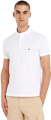 Detalle de Tommy Hilfiger Maglietta Polo Maniche Corte Uomo 1985 Slim Fit Bianco (White), M