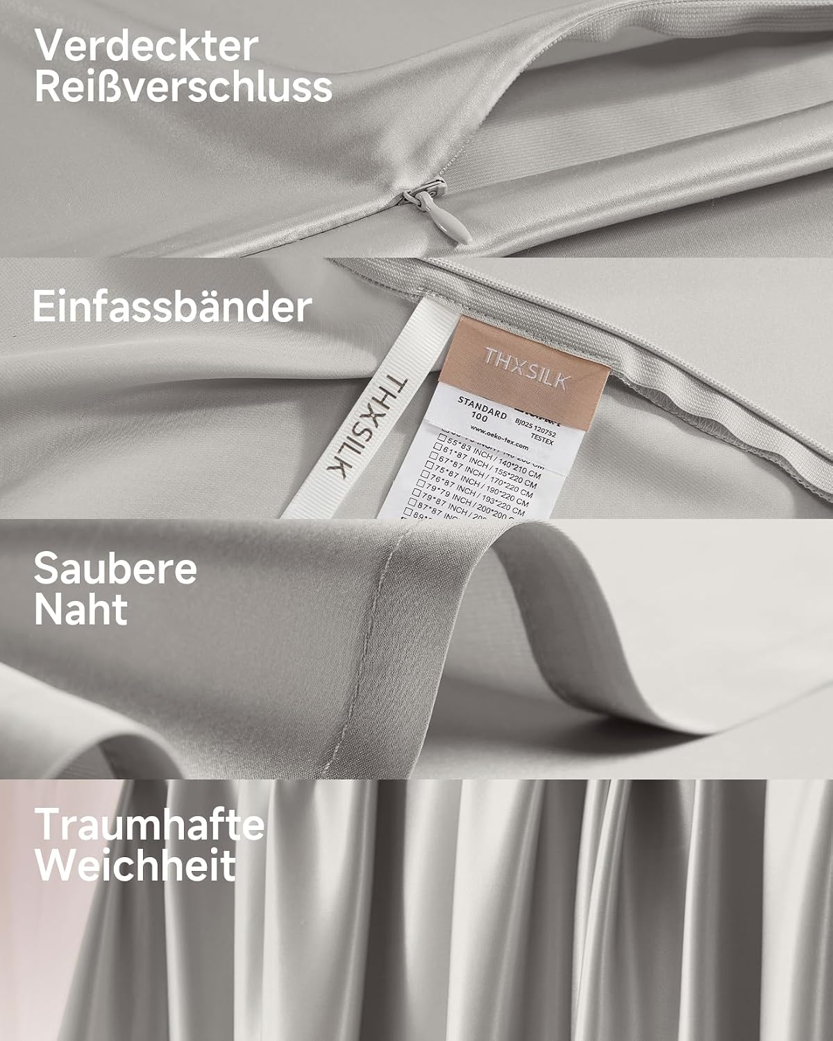 Thumbnail 6 de THXSILK Seidenbettwäsche Set 2 teilig 2-teilig