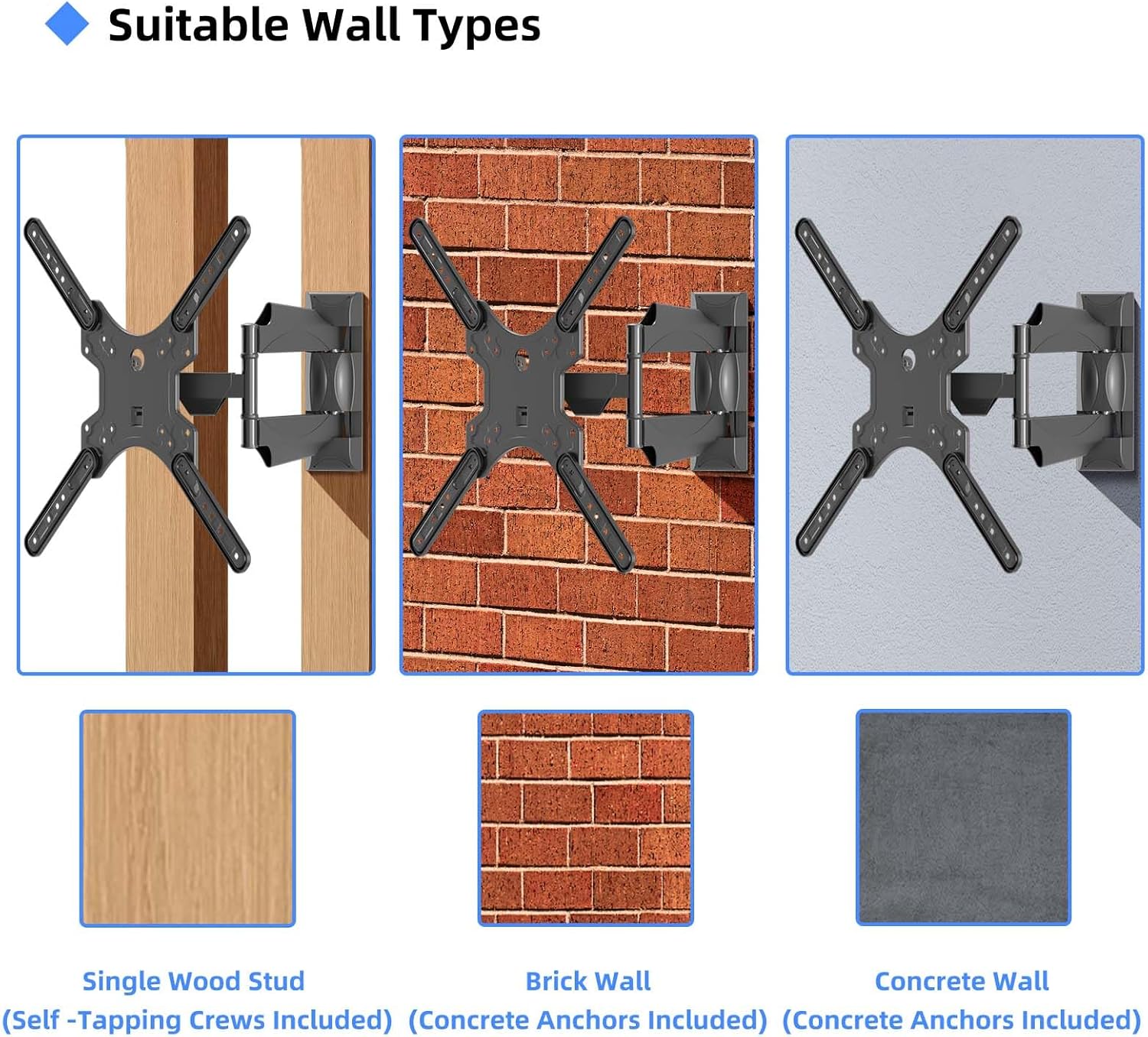 Thumbnail 5 de Suptek 55" TV Wall Mount Swivel Tilt Extend