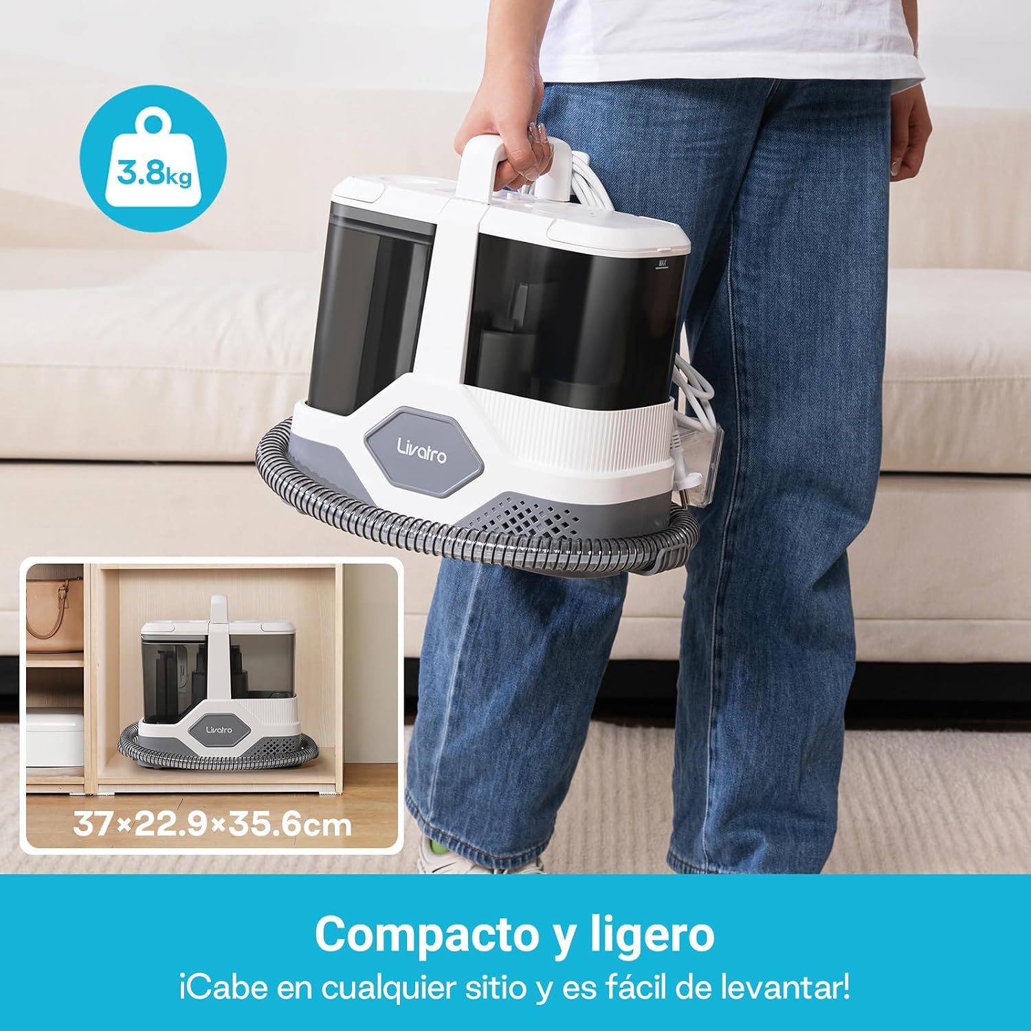 Thumbnail 5 de Livatro aspiradora de agua tapicería 600W 16kPa