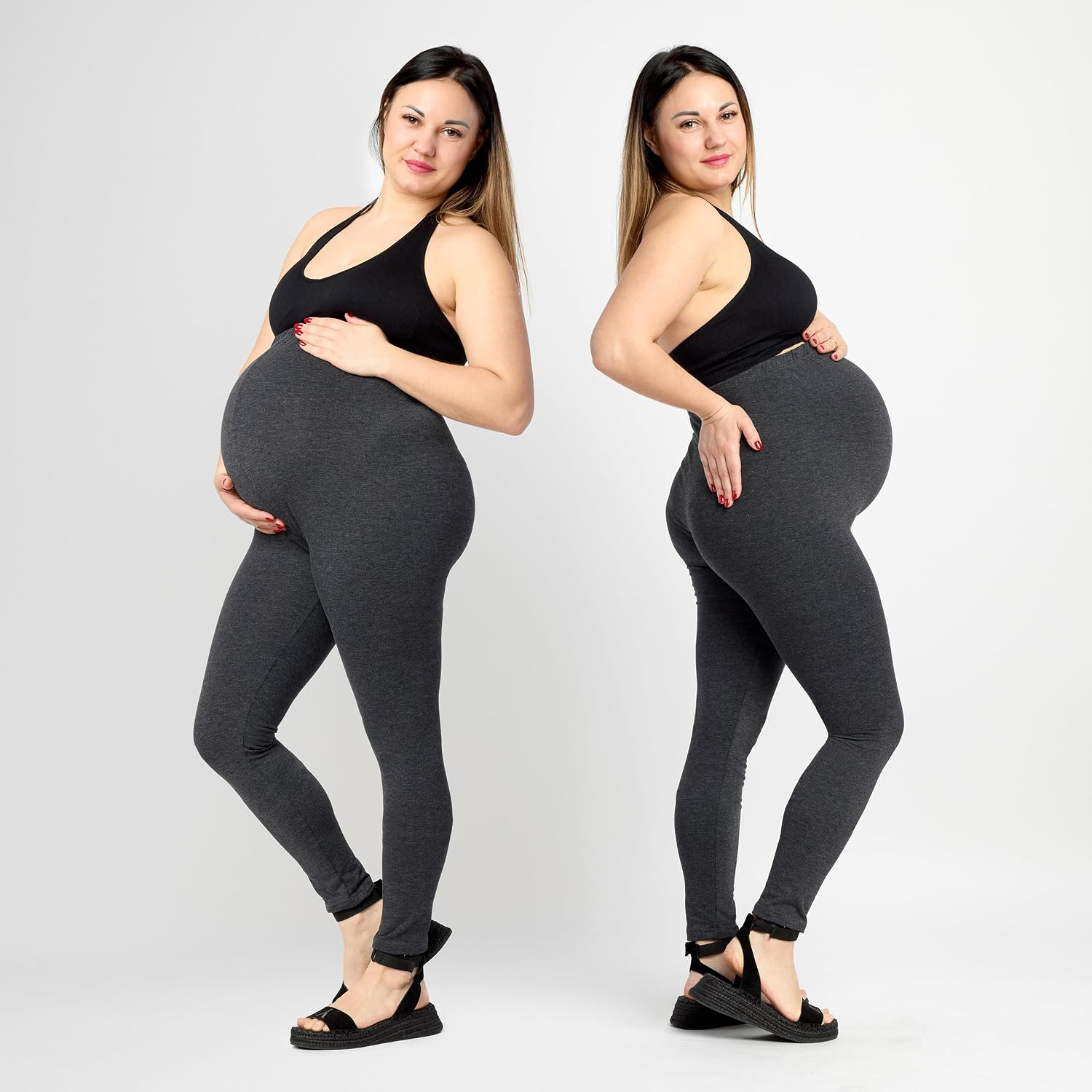Detalle 2 de Merry Style Legging de grossesse long en coton (grandes tailles) MS10-463