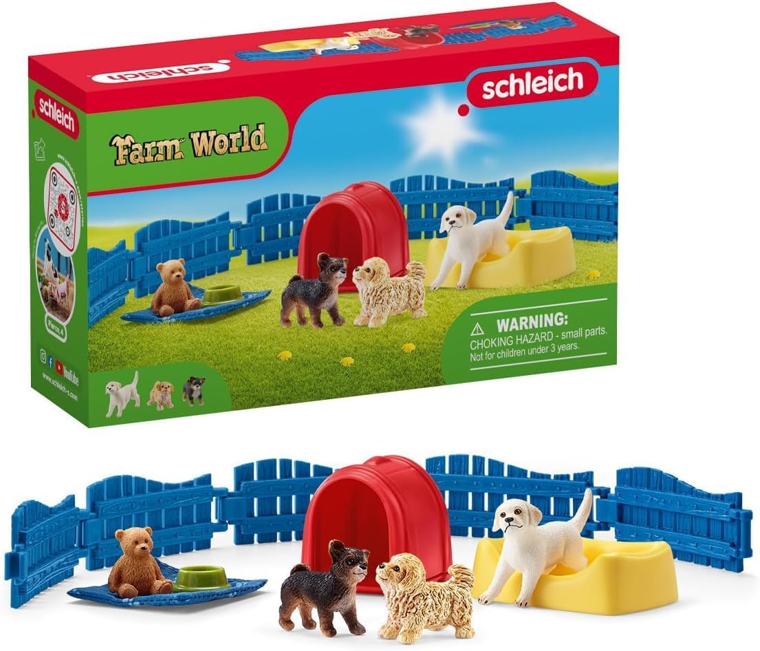 Detalle de Schleich puppy playset, 13-piece