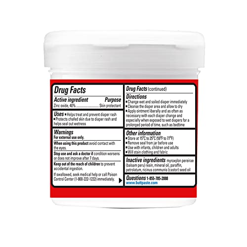 Detalle de Boudreaux’s Butt Paste Maximum Strength Diaper Rash Cream, 14 Oz Jar