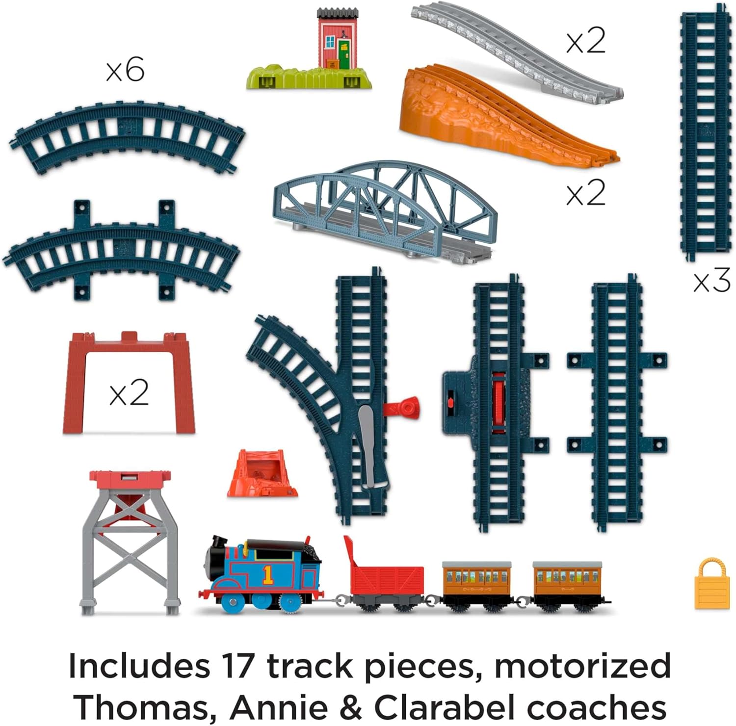 Detalle de Fisher-Price Thomas & Friends 3-in-1 Package Pickup Train Set with motorised Thomas (ages 3+)