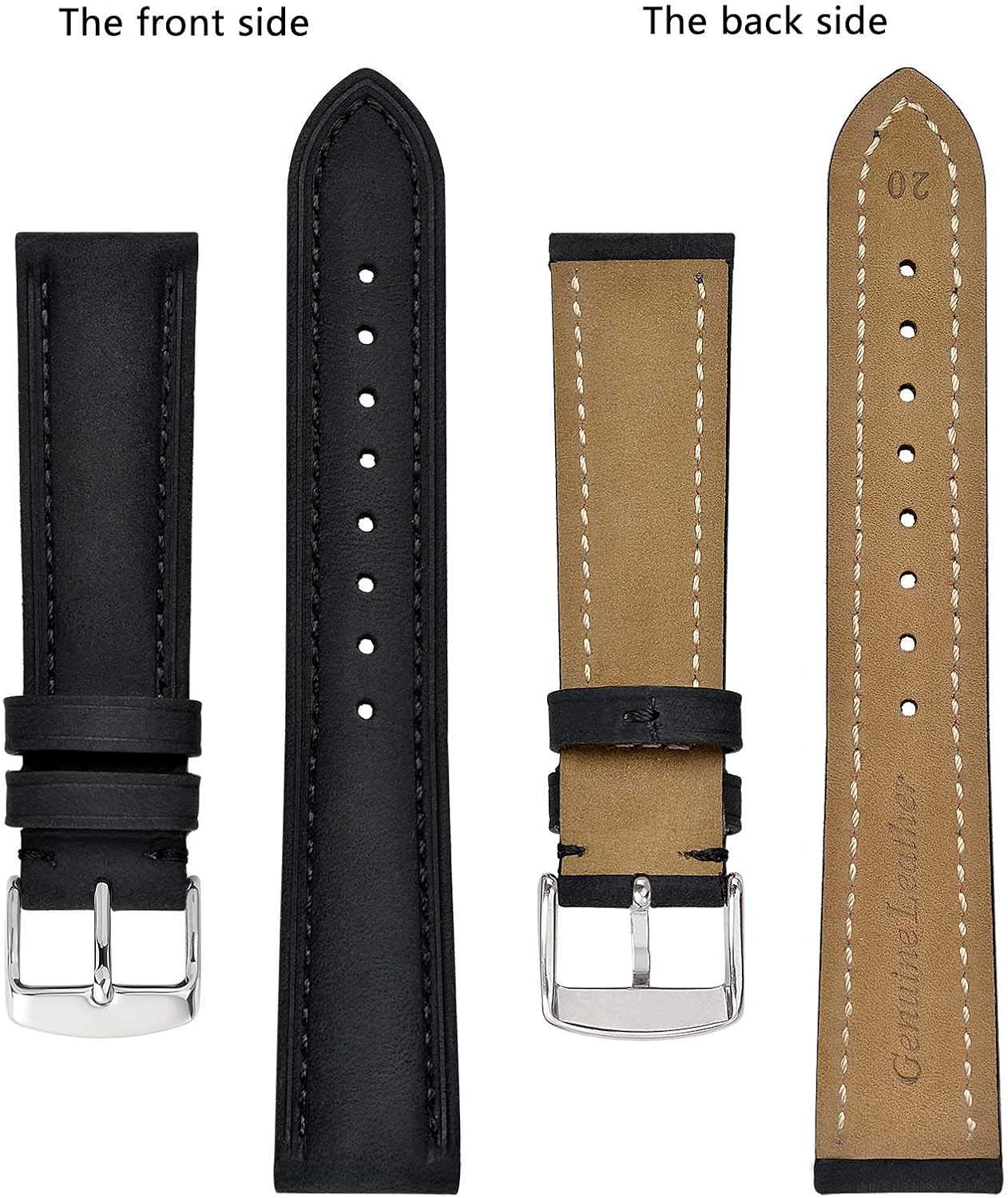 Thumbnail 2 de BISONSTRAP Bracelet cuir remplacement 14–24mm