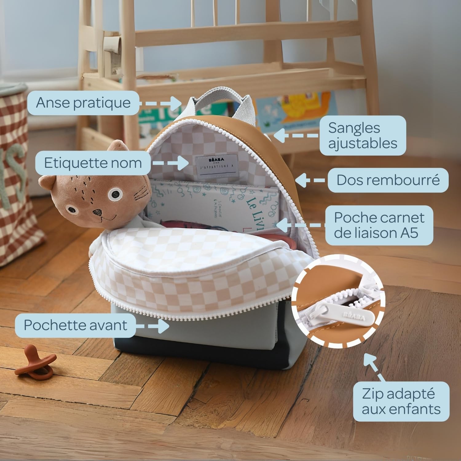 Detalle 2 de Béaba Faro sac à dos enfant 9,6L