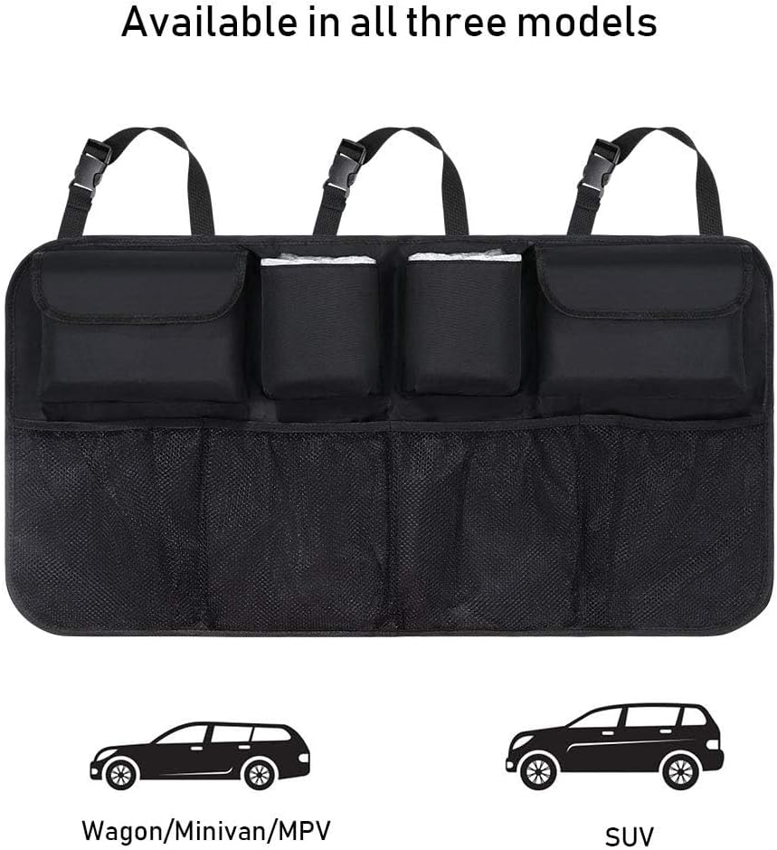 Thumbnail 3 de URAQT Kofferraum Organizer Auto (100 x 45 cm) – wasserdichte Aufbewahrungstasche für SUV, Schwarz
