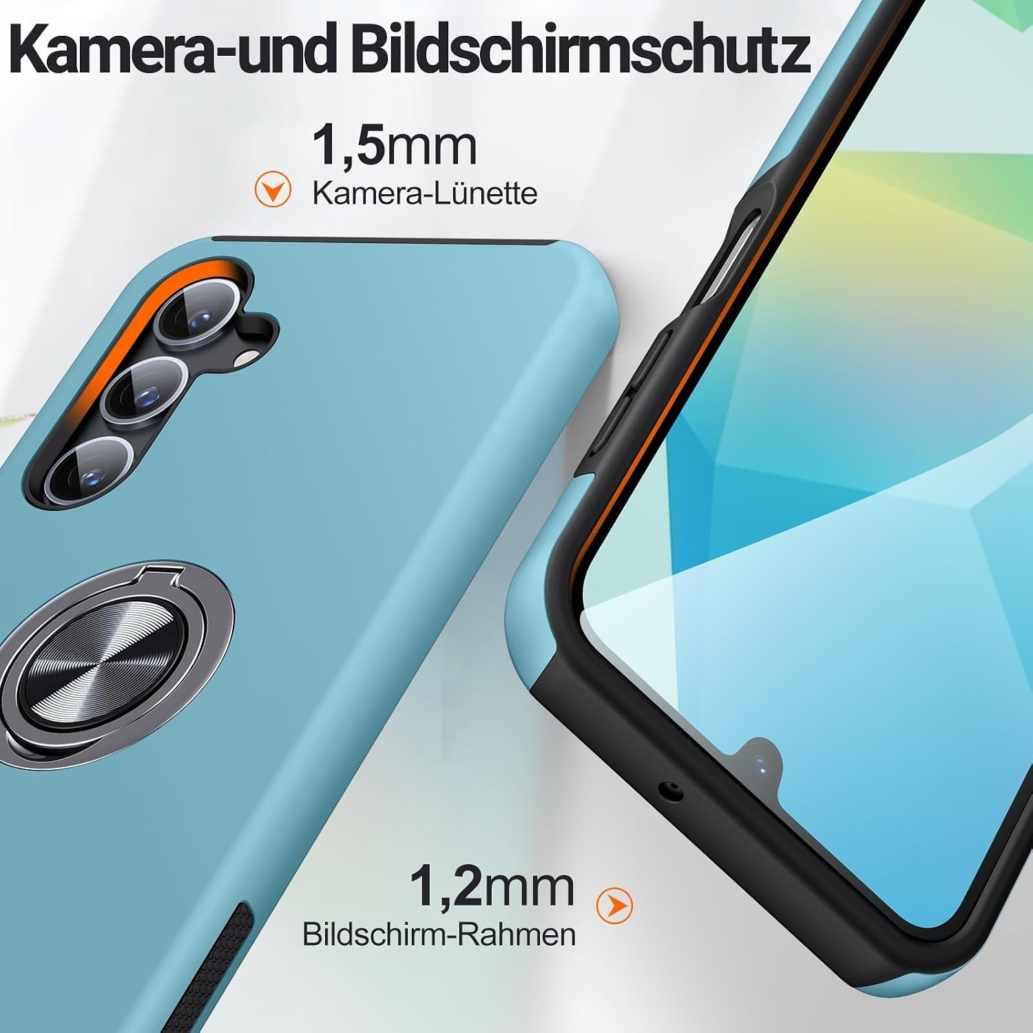 Thumbnail 4 de AOUIA Schutzhülle für Samsung Galaxy S26 (6,3 Zoll) mit 2x Panzerglas – 3-in-1 Set inkl. 360° Ring-Kickstand