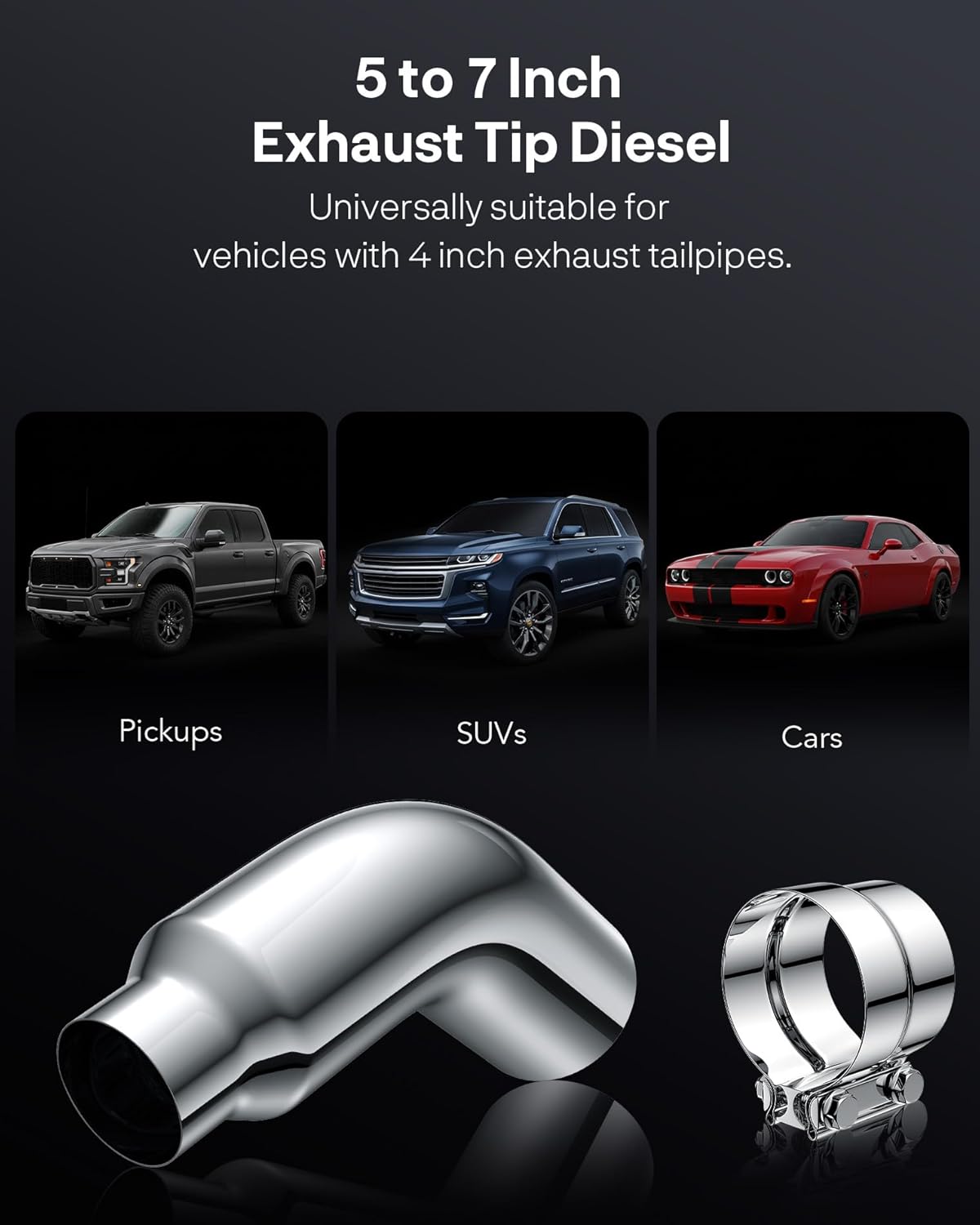 Thumbnail 5 de JY PERFORMANCE 5 Inch ID Diesel Exhaust Tip 23