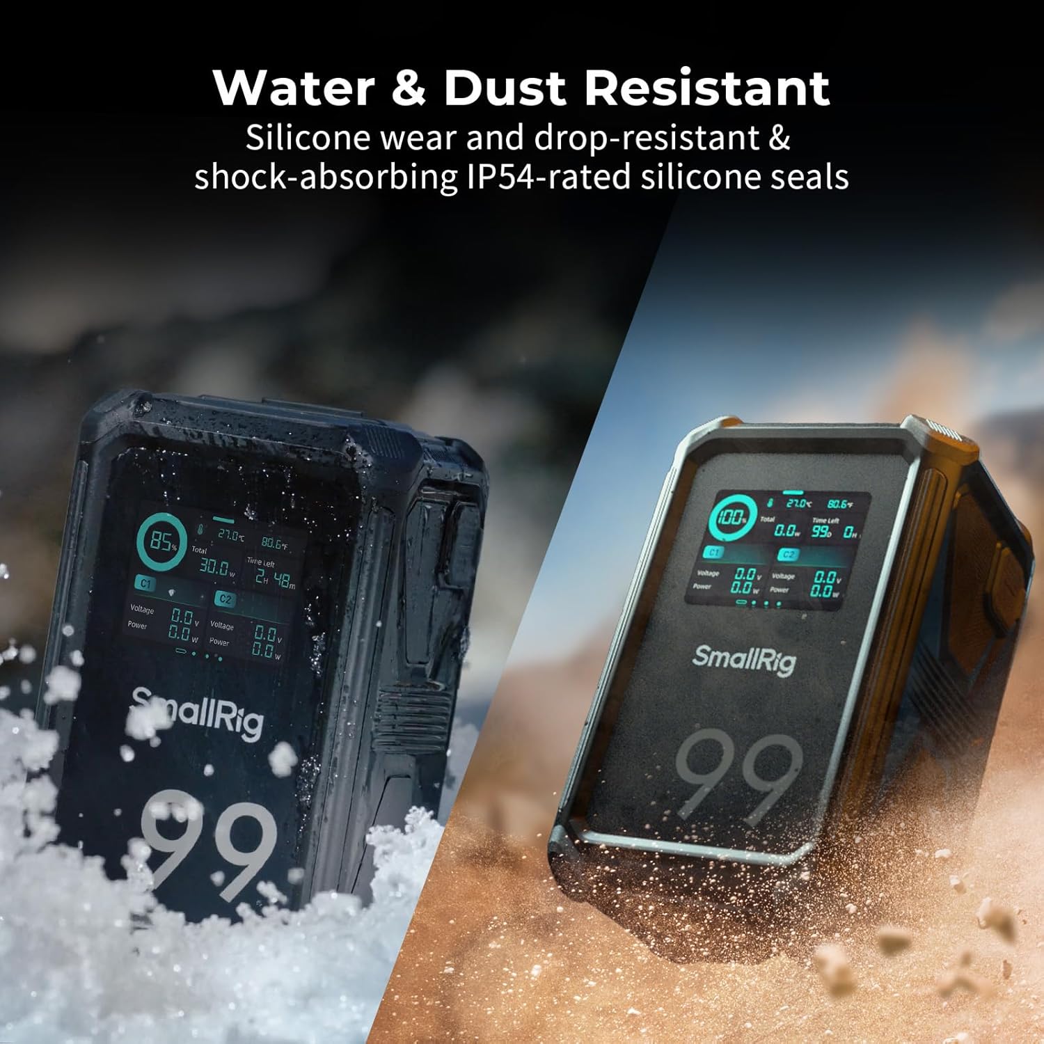 Thumbnail 6 de SmallRig V Mount Battery X99 (99Wh / 6800mAh) with 2.0-inch touchscreen, 100W USB-C and dual D-Tap – 4984