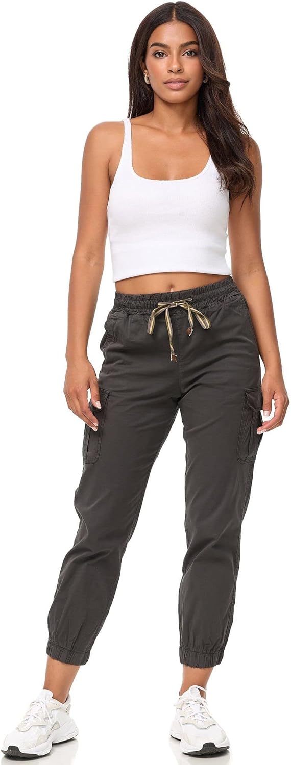 Detalle de Tazzio Cargo Hose Damen F600 – Regular Fit Cargohose aus Baumwollmischung