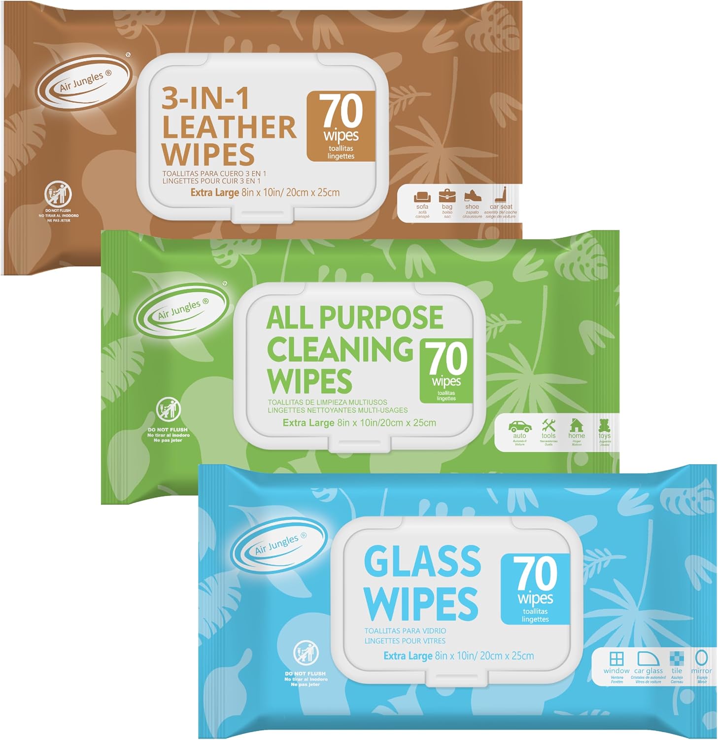 Air Jungles Car Interior Cleaning Wipes 210 🧽