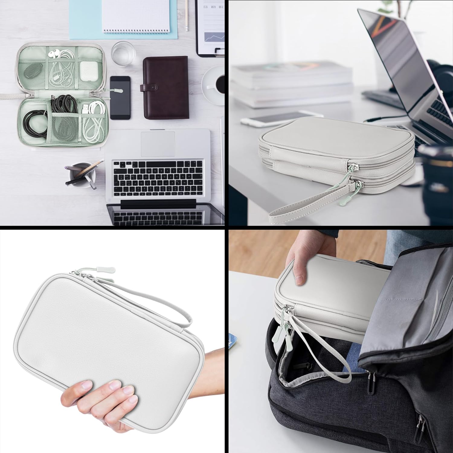 Thumbnail 6 de Arae PU Leather Travel Essentials Electronic Organizer – Double Layer Waterproof Case