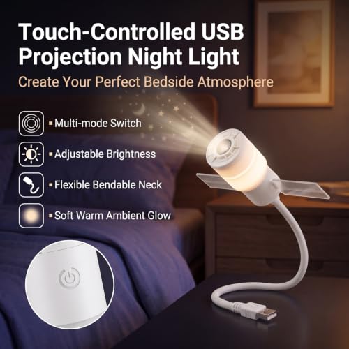 Detalle de LAZYTAIL Galaxy Projector Night Light: 2-in-1 Starry Sky and Warm Night Light