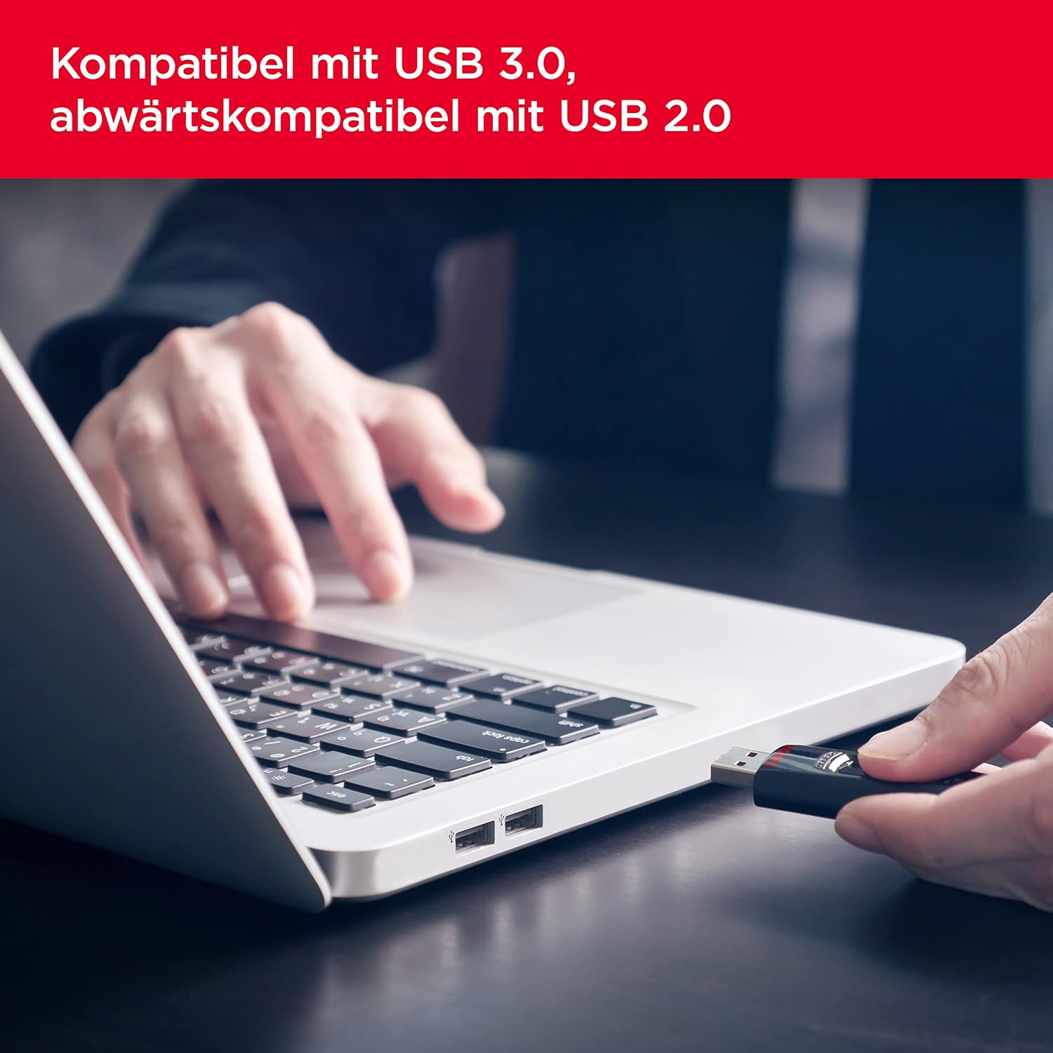 Detalle de SanDisk Ultra USB 3.0 Flash-Laufwerk 64 GB im 3er-Pack mit SecureAccess-Software & Passwortschutz