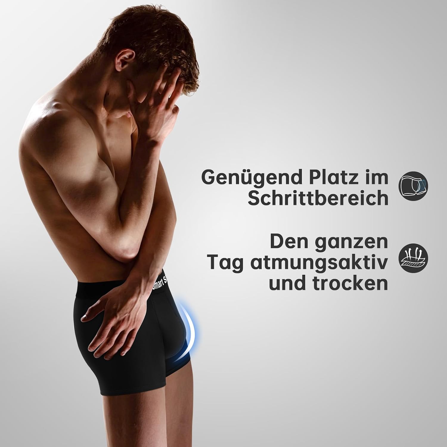 Detalle 2 de Smart Sir Boxershorts Herren 12er-Pack – Baumwolle, elastischer Bund, OEKO-TEX