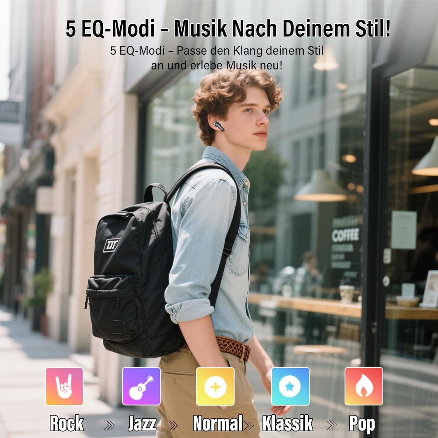 Thumbnail 6 de KI Übersetzer Kopfhörer 3-in-1 Echtzeit-Sprachübersetzer (164 Sprachen) mit ANC, Mic & App