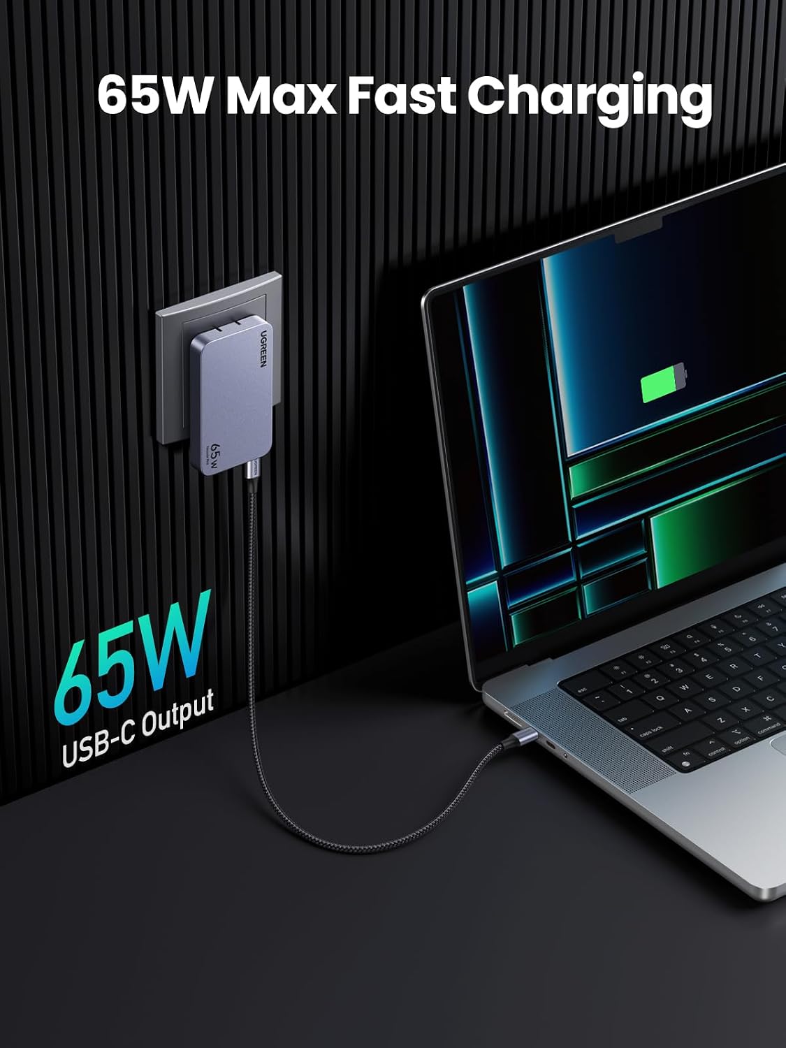 Detalle 2 de UGREEN Nexode Pro 65W Slim USB-C Charger 🔌