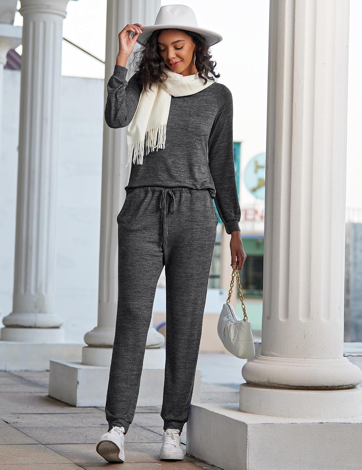 Detalle 2 de Ekouaer Women's Pajama Set, 95% Rayon