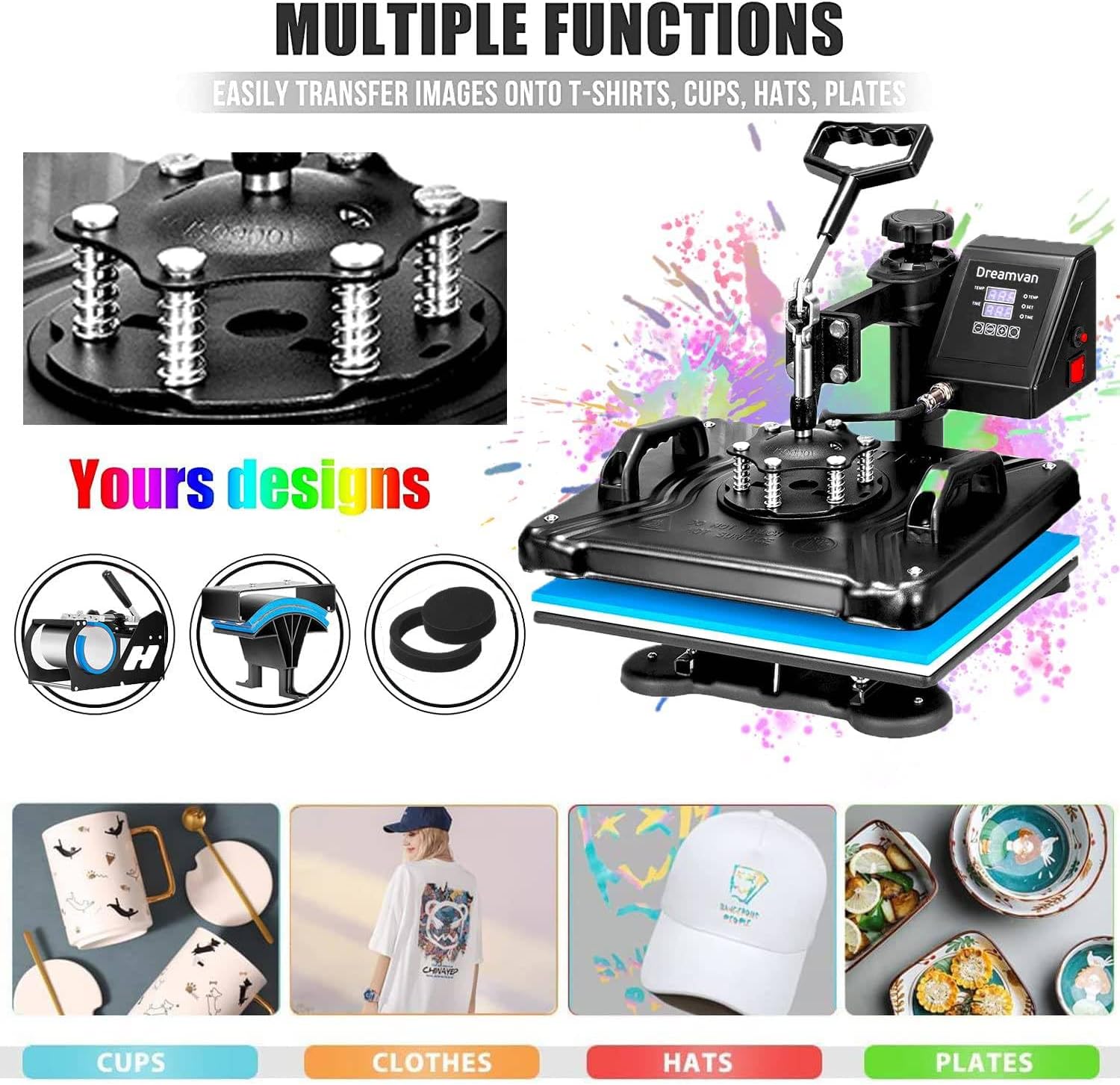 Detalle de Whubefy Heat Press 15 x 12 Inch