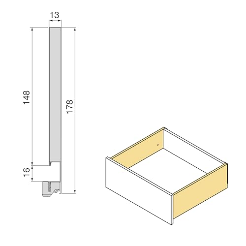 Thumbnail 1 de Emuca Kit cajón 178 mm altura, 450 mm profundidad