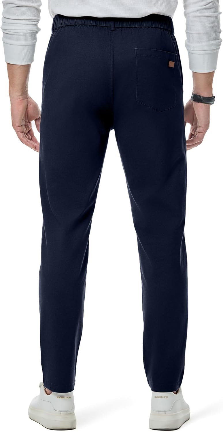 Thumbnail 1 de JMIERR Men's Chino Pants - Elastic Waist, Slim Tapered Fit for Casual, Golf & Work