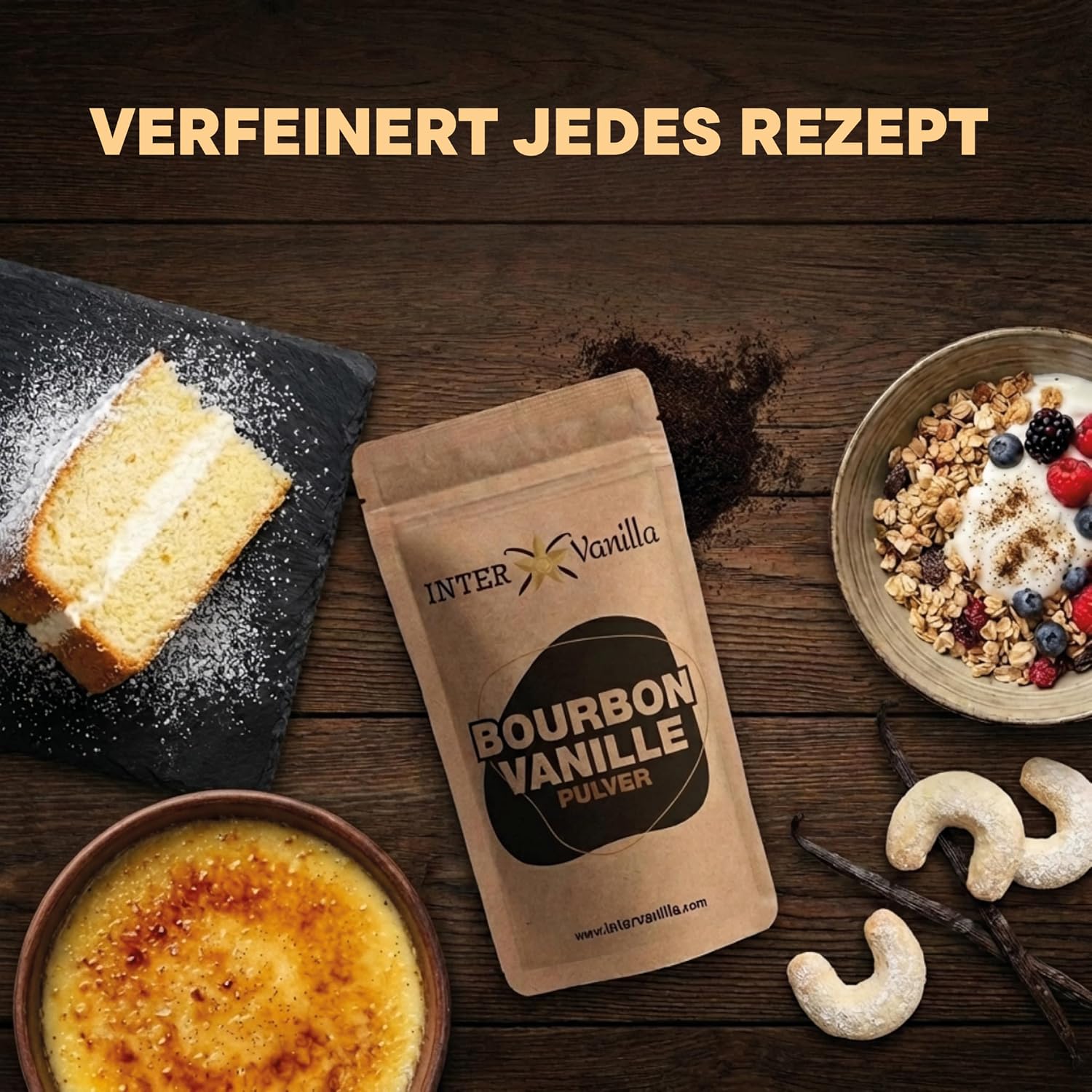 Detalle de InterVanilla Bourbon Vanillepulver 25 g – 100% Bourbon Vanille, Madagaskar