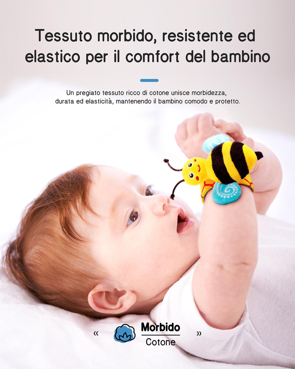 Detalle de Infinno Giochi Neonato Calzini Sonaglio Sensoriali: stimola esplorazione e udito dei piccoli