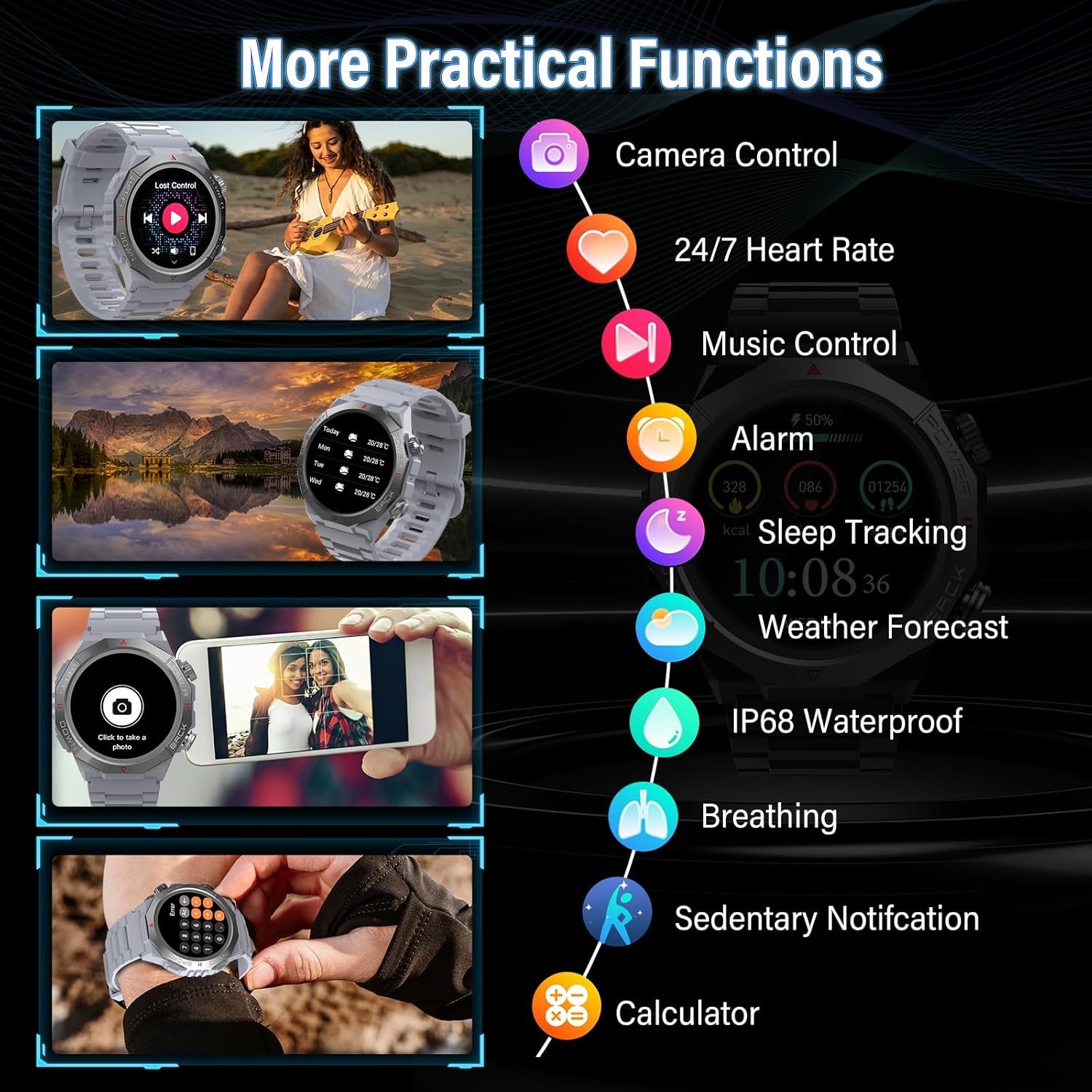 Thumbnail 4 de Military smartwatch 1.39 inch HD