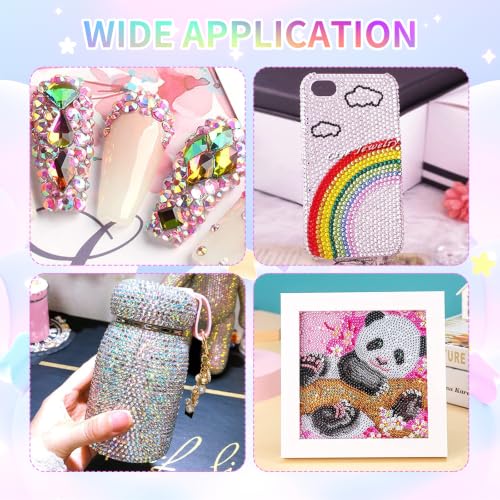 Thumbnail 6 de Qichan 48 Colours Bedazzling Kit: 40,000 Resin Rhinestones (3 mm) for DIY Sparkle