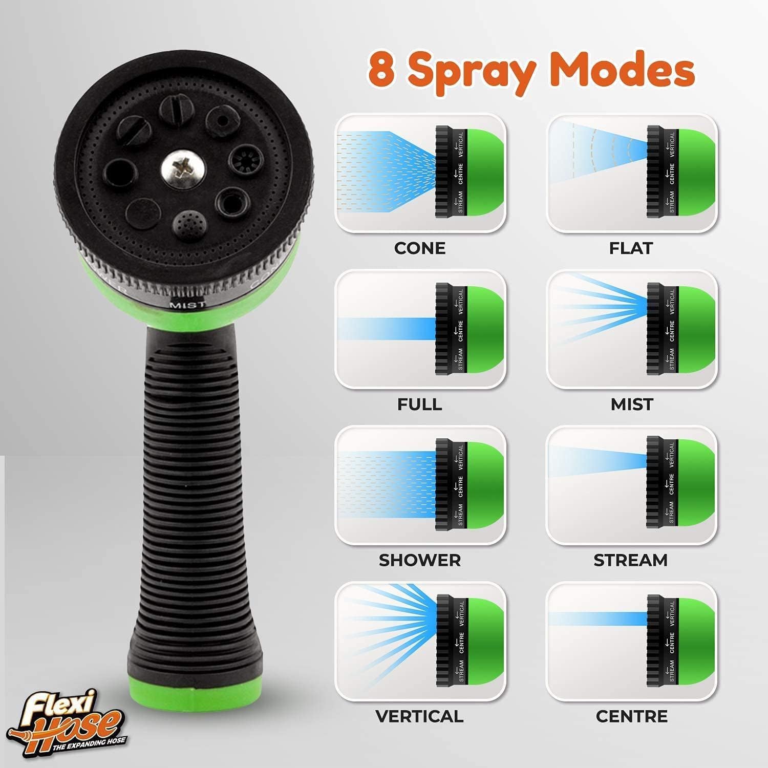 Thumbnail 6 de Flexi Hose with 8 Function Nozzle, 25FT – Lightweight Expandable Garden Hose