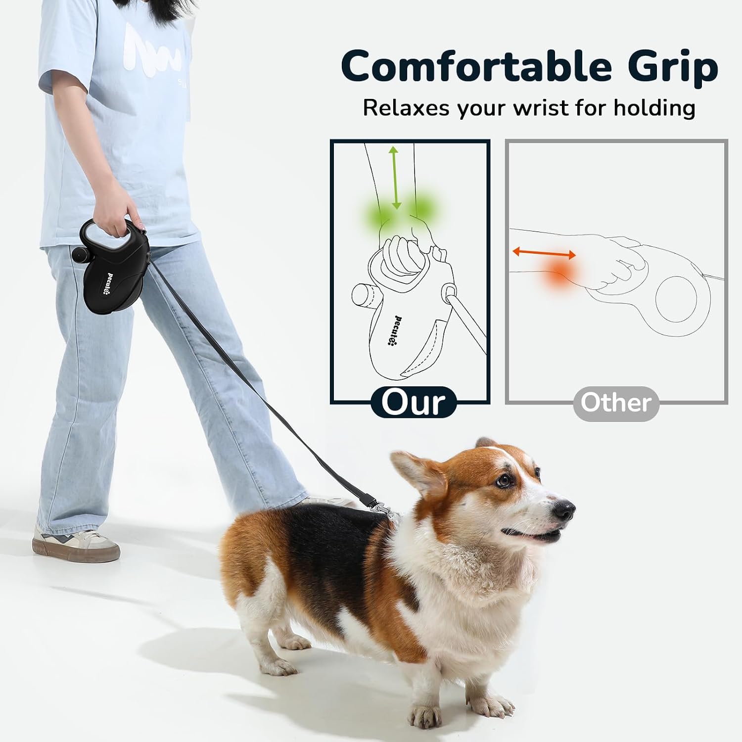 Thumbnail 5 de Pecute Retractable Dog Leash 10m 📏🐾