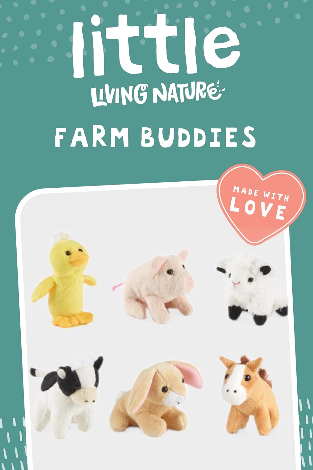 Detalle 2 de Living Nature AMZ-05FM – zestaw 6 pluszowych zabawek, zwierzęta gospodarskie