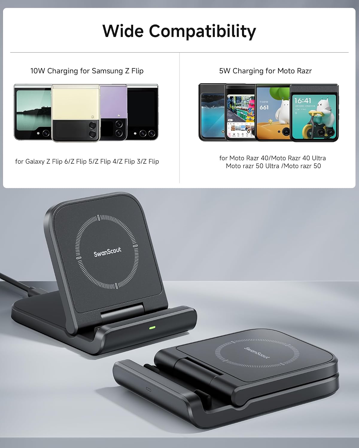 Detalle 2 de SwanScout 501S Wireless Charger Stand 88g